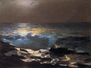  Insel Kunst - Moonlight Holz Insel Licht Realismus Marinemaler Winslow Homer